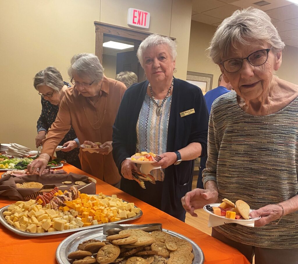 Resident volunteers enjoying the appreciation social